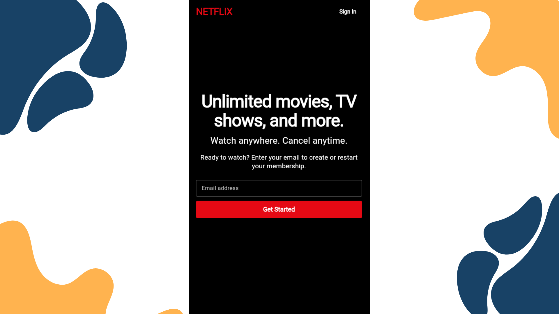 Netflix Application screenshot 2